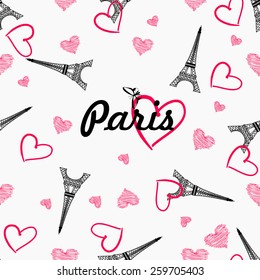 Paris Eiffel Tower pattern.