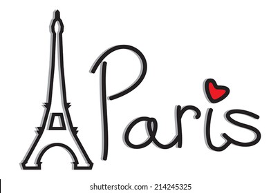 Paris - Eiffel Tower retro card