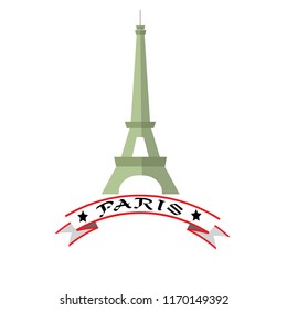 Paris Eiffel Tower vector art design.