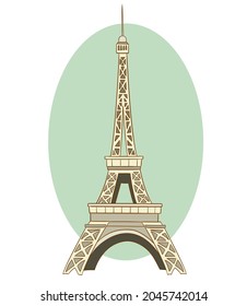 paris eiffel tower vector illustration