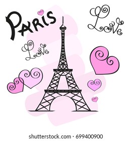 Paris and Eiffer Tower.