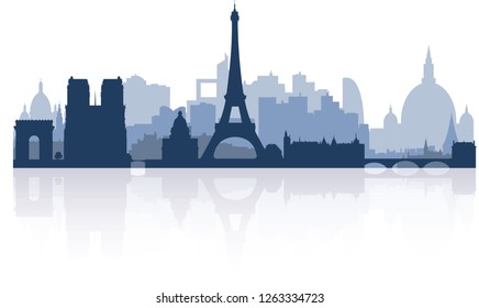 Paris in flat stile