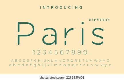 Paris font. Elegant alphabet letters font and number. Classic Copper Lettering Minimal Fashion Designs. Typography fonts regular uppercase and lowercase. vector illustration