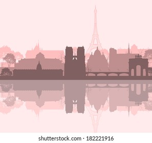 Paris France city skyline 