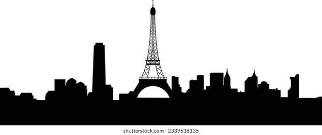 Paris france city skyline silhouette