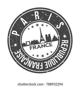 Paris France Europe Stamp Logo Icon Stock Vector (Royalty Free) 788932294