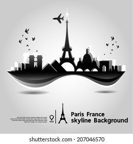 Paris, France ,skyline background,vector Illustration