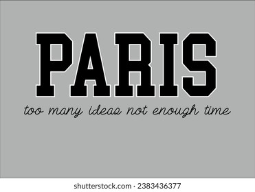 paris france slogan des,gn vector art