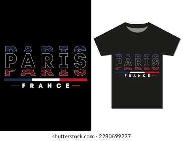 Paris France T-shirt Design. Best Selling Typography T shirt Design
