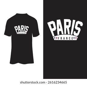 Paris france typography t-shirt design for sale.