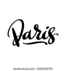 París. Dibujo a mano cita de letras. Ilustración vectorial