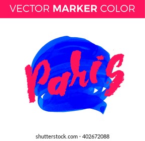 Paris Hand Drawn Letters Lettering Typographic Stock Vector (Royalty ...