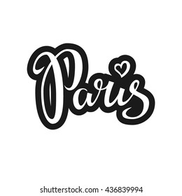 Paris hand drawn vector lettering. Design element for cards, banners, flyers, T shirt prints. Paris hand drawn vector lettering. Design element for cards, banners, flyers, T shirt prints.