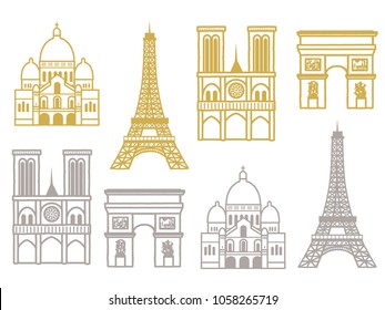 Paris icon set