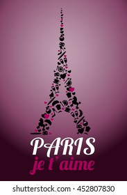 Paris icon set. Vector art.