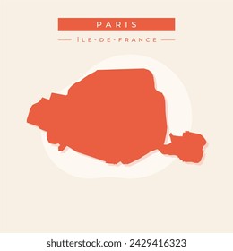 Paris (Ile-de-France) Umriss Kartenset