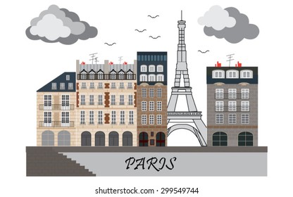 Paris illustration suitable for posters and postcards