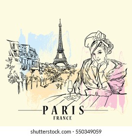 Paris illustration. Vector artwork.