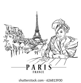 Paris illustration. Vector artwork.