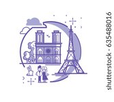 Paris illustration vector artwork. Isolated on white background