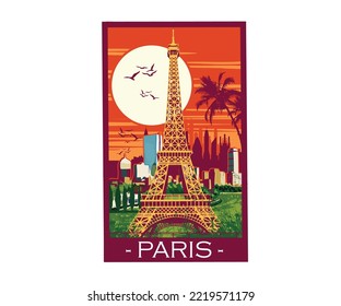 Ilustración de París. Impresora vectorial de París lista