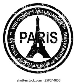 Paris Ink Stamp Grunge Style Vector Stock Vector (Royalty Free ...