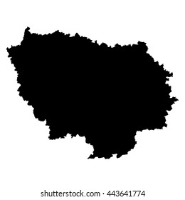 Paris Isle black map on white background vector