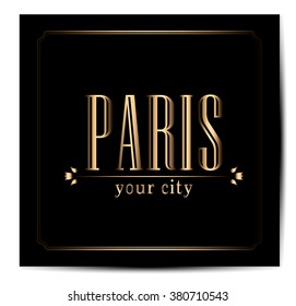 Paris lettering 