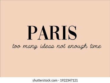 Diseño de texto del eslogan de la carta de París