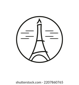 Paris logo template, design vector illustration