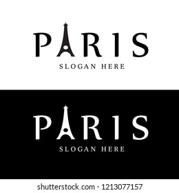 paris logo travel design vector, French logo design vector eps 10