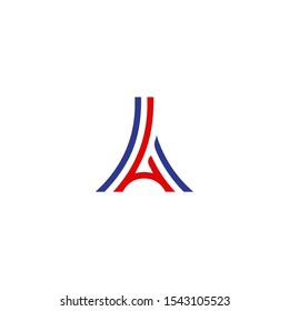 Paris logotype, icon, vector illustration