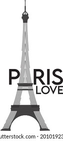 Paris Love Eiffel Tower T Shirt design