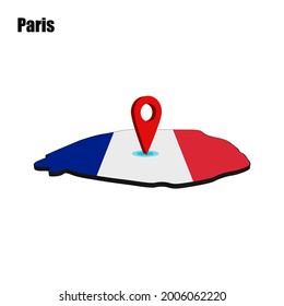 Paris map 3d vector graphics