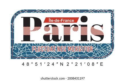 Paris Modern typography design in vector illustration.