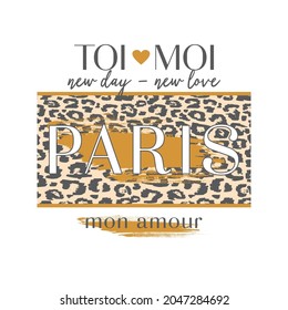 Paris mon amour french is love lettering abstract,Graphic design print t-shirts fashion,vector,poster,card