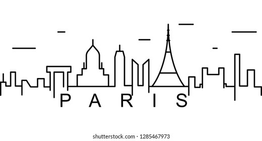 Paris outline icon. Can be used for web, logo, mobile app, UI, UX
