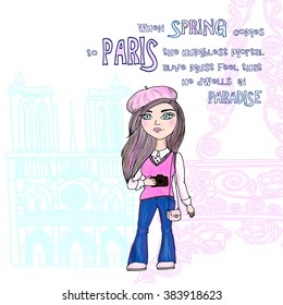 Paris Paradise Spring Card