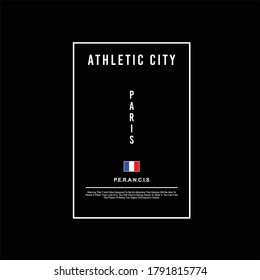 paris perancis athletic city simple vintage