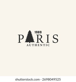 pinho paris ícone linha arte logotipo design vetor ilustração