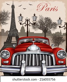 Paris Retro Poster.