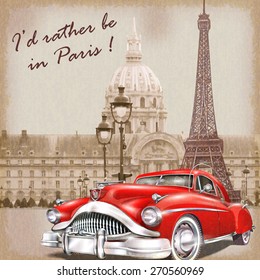 Paris retro poster.