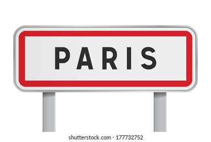 Paris Road Sign