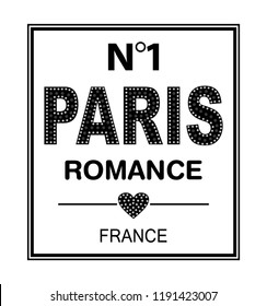 PARIS ROMANCE,graphic dot illustration vector print and print t-shirts