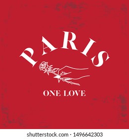 Paris Romantic City Vintage Graphic Print