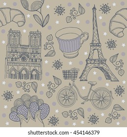 Paris. Seamless. Background