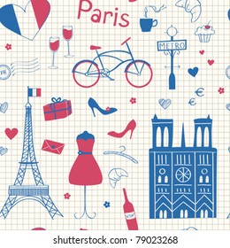 Paris seamless background