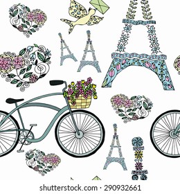 Paris seamless pattern