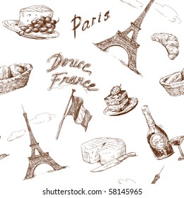 paris seamless pattern