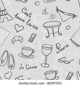 paris seamless pattern